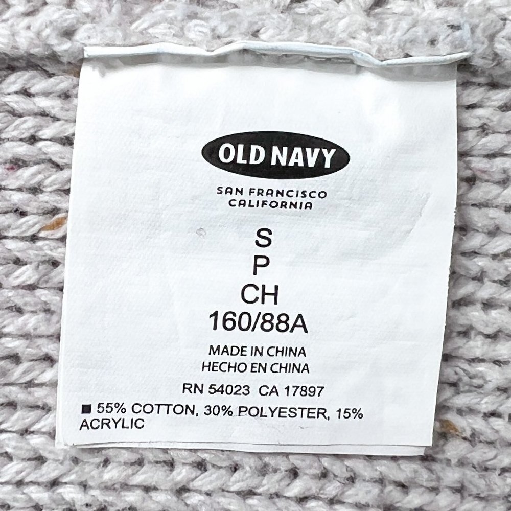 Women's Old Navy Long Sleeve Sweater | Cream | Cowl Neck | Small | Cable Knit - Picture 15 of 16
